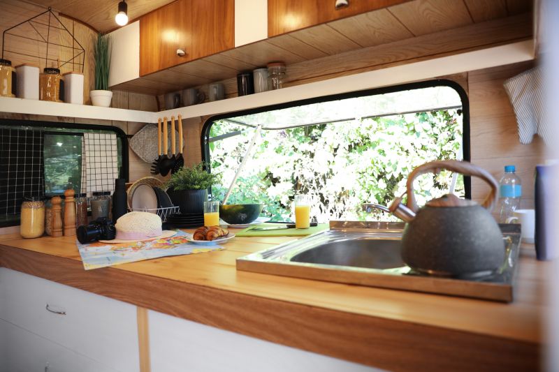 Sliding Window in a Kitchen